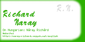 richard naray business card